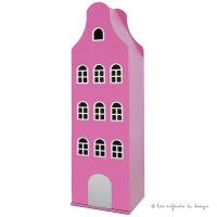 Armoire maison Amsterdam classique - Rose